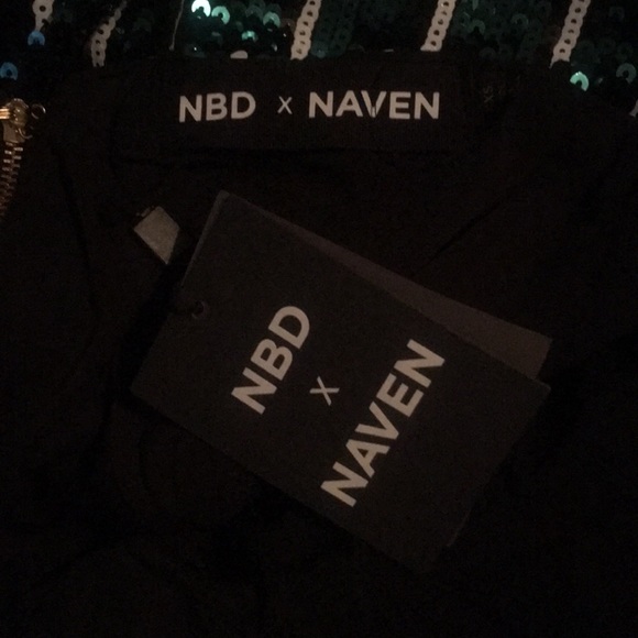 NBD x Naven BNWT Mia Dress XXS Teal Sequin - Picture 8 of 9